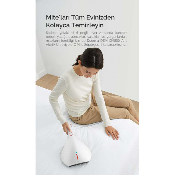 Deerma DEM-CM800 Anti Alerjik Ultraviyole-C Mite Toz Torbasız Süpürge - 2