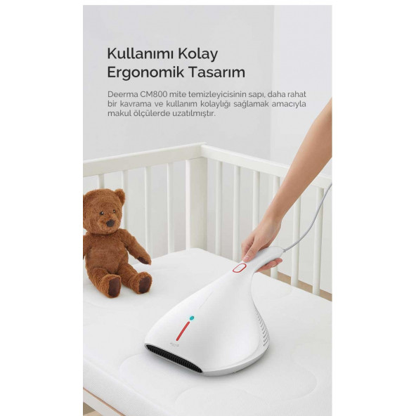 Deerma DEM-CM800 Anti Alerjik Ultraviyole-C Mite Toz Torbasız Süpürge - 3