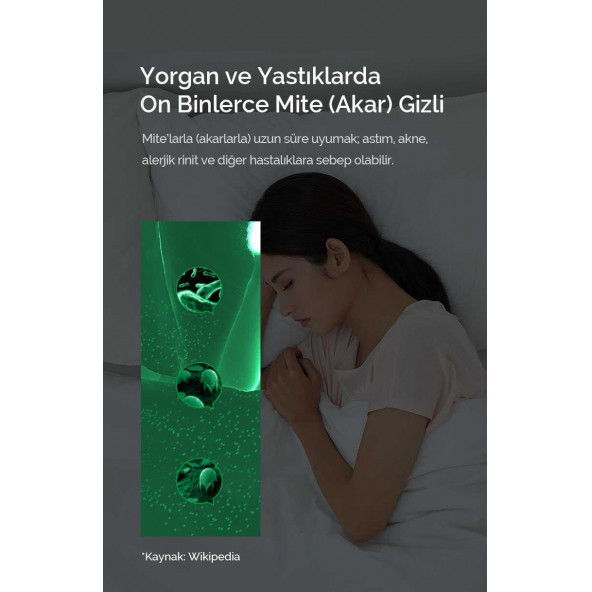 Deerma DEM-CM800 Anti Alerjik Ultraviyole-C Mite Toz Torbasız Süpürge - 4