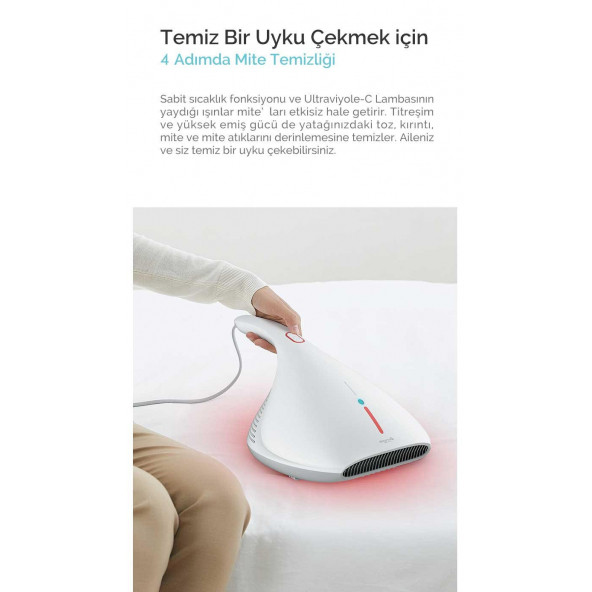 Deerma DEM-CM800 Anti Alerjik Ultraviyole-C Mite Toz Torbasız Süpürge - 5