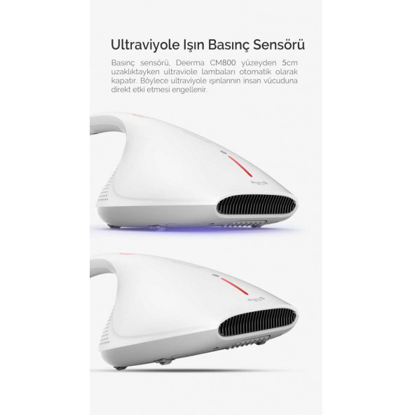 Deerma DEM-CM800 Anti Alerjik Ultraviyole-C Mite Toz Torbasız Süpürge - 6