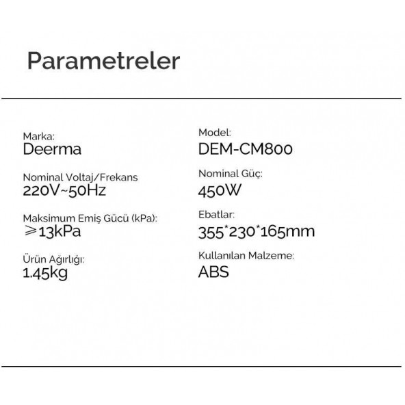 Deerma DEM-CM800 Anti Alerjik Ultraviyole-C Mite Toz Torbasız Süpürge - 9