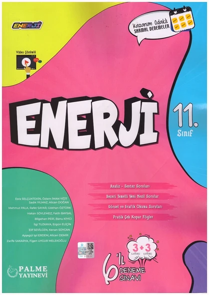 PALME 11.SINIF ENERJİ 6 DENEME SINAVI ürün görseli