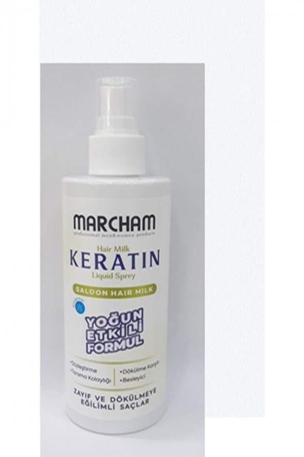 Marcham Keratin Zayıf Ve Dökülen Saçlar İçin Besleyici Bakım Sütü 250 ml Sprey