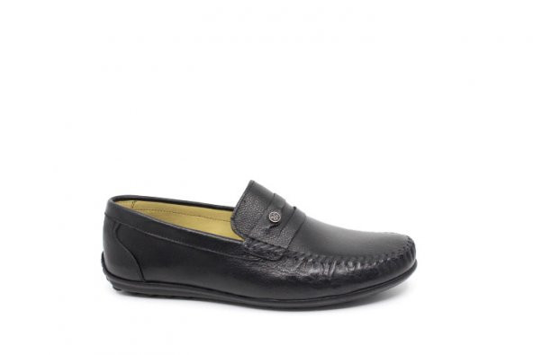 Zerhan  Erkek Siyah Deri Günlük Kullanım Ayakkabı - Resim 3