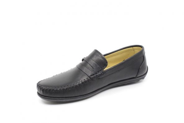 Zerhan  Erkek Siyah Deri Günlük Kullanım Ayakkabı - Resim 4