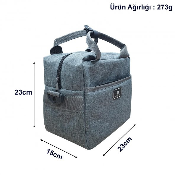 GBMOTİON Gri Termal Çanta 8 Litre - 7