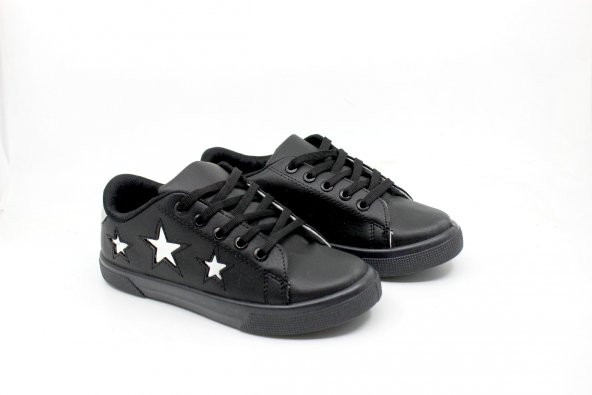 Zerhan 3000 Siyah Bağcıklı Çocuk Spor Ayakkabı - 7