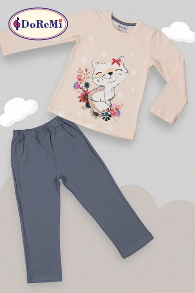 DoReMi Kız Çocuk Pijama Takımı - 6