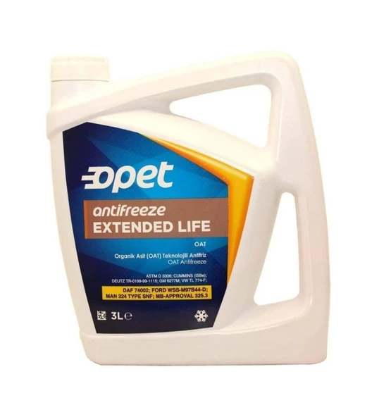 Opet Extended Life Antifriz Kırmızı 3Lt