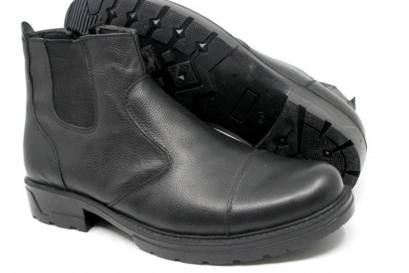 Zerhan 24 Erkek Siyah Fermuarlı Bot - 4