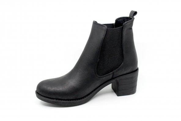 Zerhan 8552 Kadın Siyah Çekme (Lastikli) Hakiki Deri Bot - 3