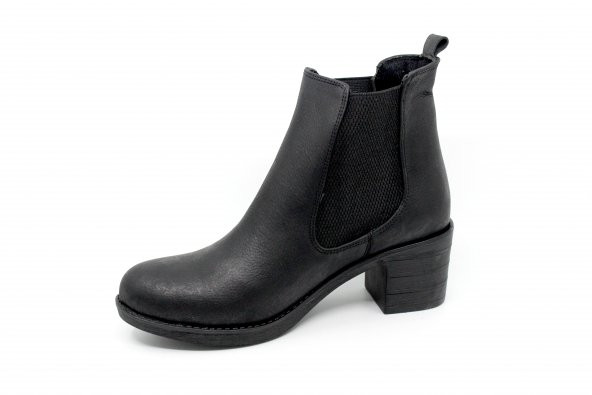 Zerhan 8552 Kadın Siyah Çekme (Lastikli) Hakiki Deri Bot - 7