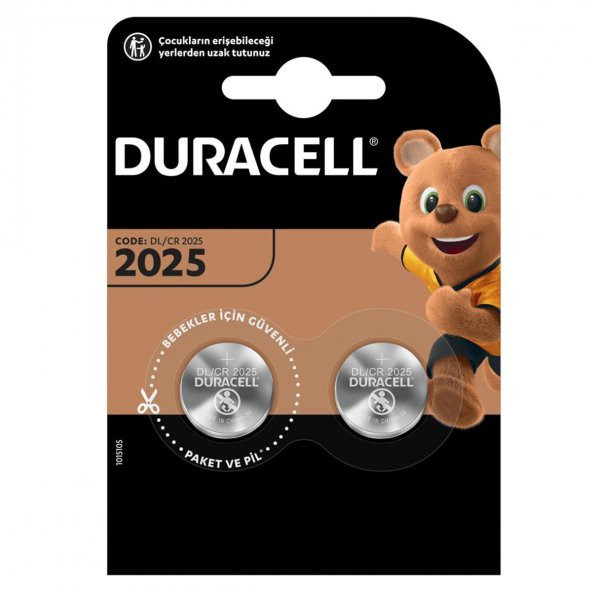 Duracell CR2025 3V Lityum Pil 2li Paket
