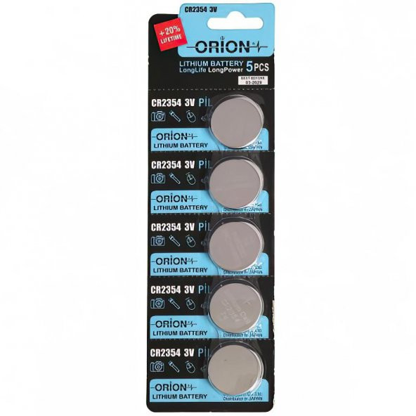 Orion CR2354 3V Lityum Pil 5li Paket