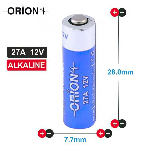 Orion 27A 12V Alkalin Pil Bulk - Dökme - 3