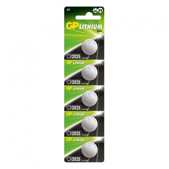 GP CR2025 3V Lityum Pil 5li Paket