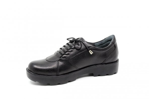 Zerhan 200 Kadın Hakiki Deri Günlük Kullanım Lastik Bağcıklı Komfort Ayakkabı