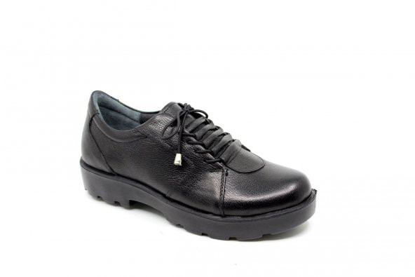 Zerhan 200 Kadın Hakiki Deri Günlük Kullanım Lastik Bağcıklı Komfort Ayakkabı - 2