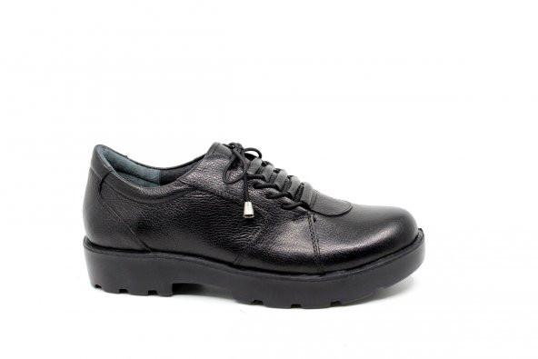 Zerhan 200 Kadın Hakiki Deri Günlük Kullanım Lastik Bağcıklı Komfort Ayakkabı - 4