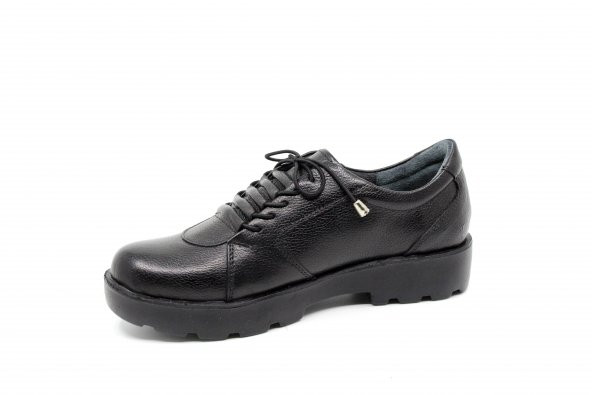 Zerhan 200 Kadın Hakiki Deri Günlük Kullanım Lastik Bağcıklı Komfort Ayakkabı - 7