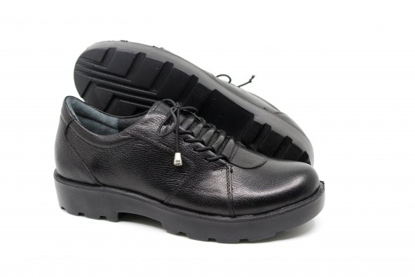 Zerhan 200 Kadın Hakiki Deri Günlük Kullanım Lastik Bağcıklı Komfort Ayakkabı - 8