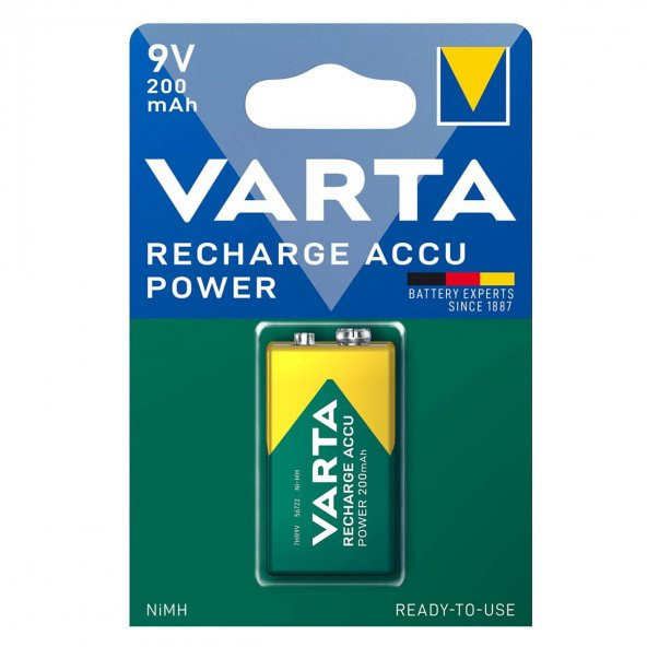 Varta 9V 200mAh Şarjlı Pil - 56722