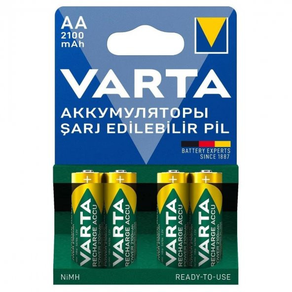 Varta 56706 Power 2100Mah Aa Şarj Edilebilir Kalem Pil 4Lü Paket Tr