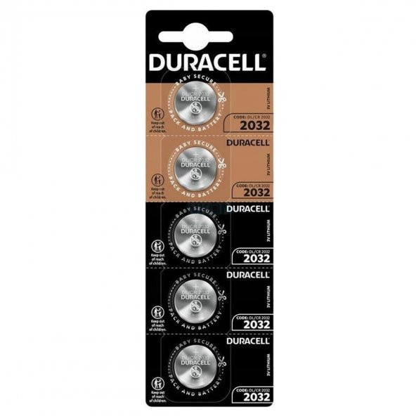 Duracell CR2032 3V Lityum Pil 5li Paket
