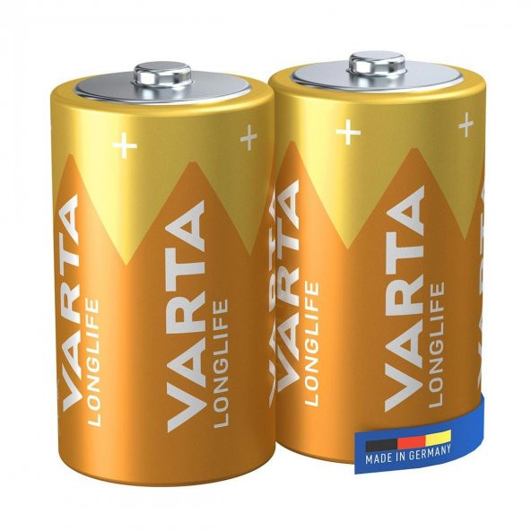 Varta 4120 Longlife Alkalin D Büyük Boy Pil 2li Paket - 2