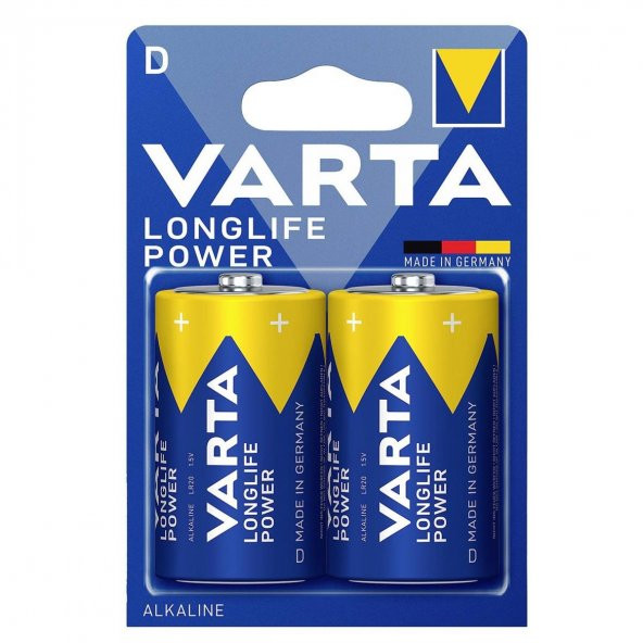 Varta 4920 Longlife Power Alkalin D Büyük Boy Pil 2li Paket