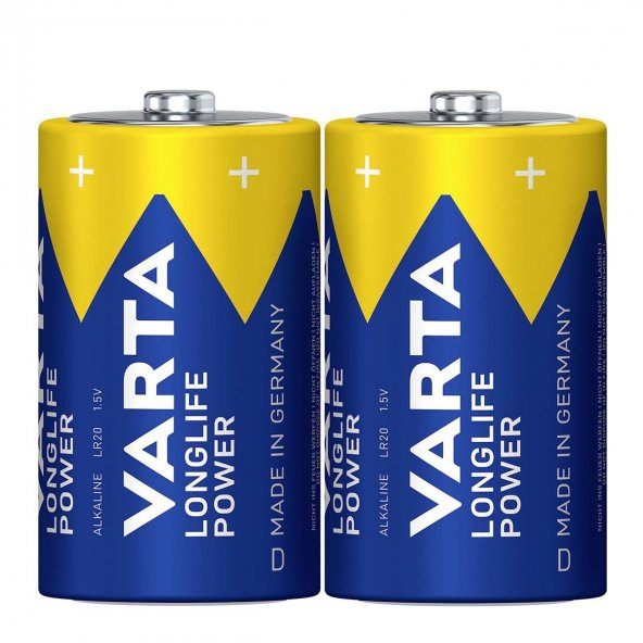 Varta 4920 Longlife Power Alkalin D Büyük Boy Pil 2li Paket - 2