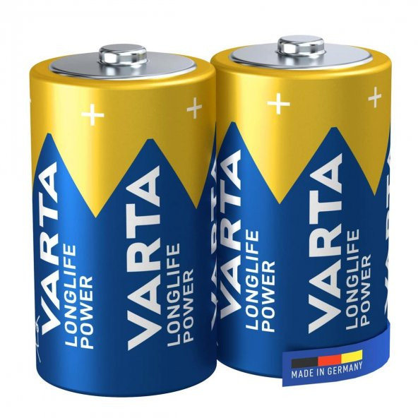 Varta 4920 Longlife Power Alkalin D Büyük Boy Pil 2li Paket - 3