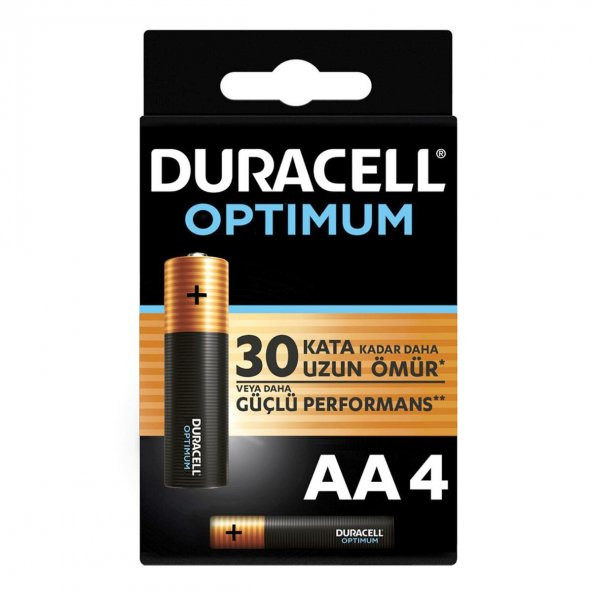 Duracell Optimum Alkalin AA Kalem Pil 4Lü Paket