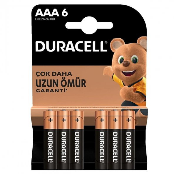 Duracell AAA Alkalin İnce Kalem Pil 6lı Paket