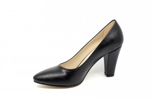 Zerhan 1366 Kadın Siyah Kalın Topuklu Stiletto Ayakkabı - 3