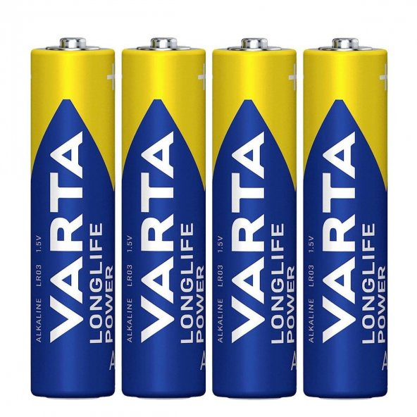 Varta 4903 Longlife Power Alkalin AAA İnce Kalem Pil 4lü Paket - 3