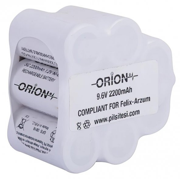 Arzum Eterno Serisi Uyumlu Orion 9.6v 2200mAh Şarjlı Süpürge Pili - 3