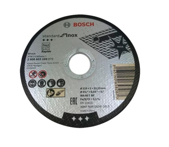 Bosch Standat İnox Kesici 115X1X22,23 mm - 6