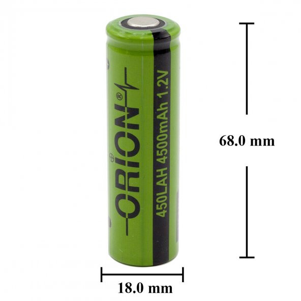 Orion 4500 mAh 450 LAH 1.2 V Ni-MH Şarj Edilebilir Pil - 4