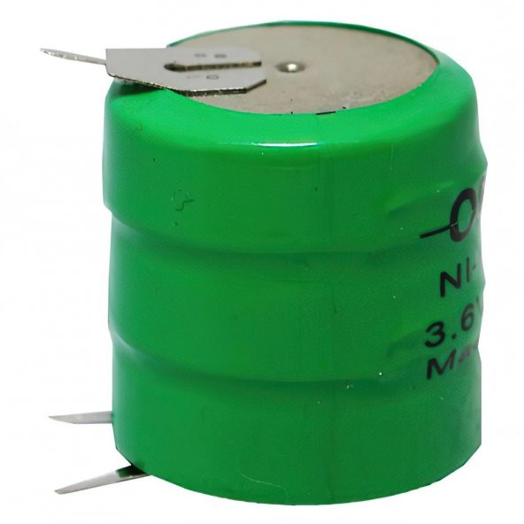 Orion 3.6V 280mAh Ni-Mh Şarj Edilebilir Buton Pil - 3 Bacaklı - 2