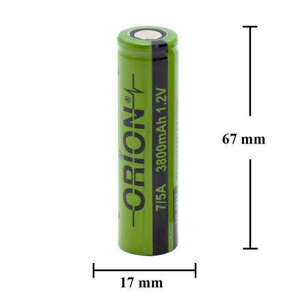 Orion 1.2V Ni-Mh 7/5A 3800mAh Şarj Edilebilir Pil - 4