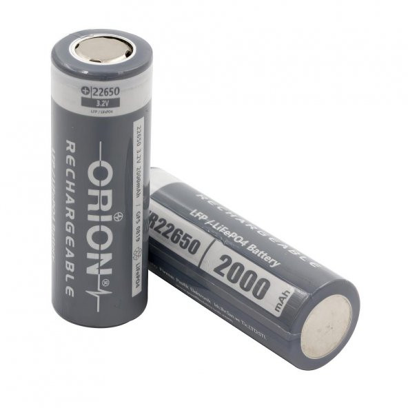 Orion IFR22650 3.2V 2000mAh LiFePO4 Pil - 3