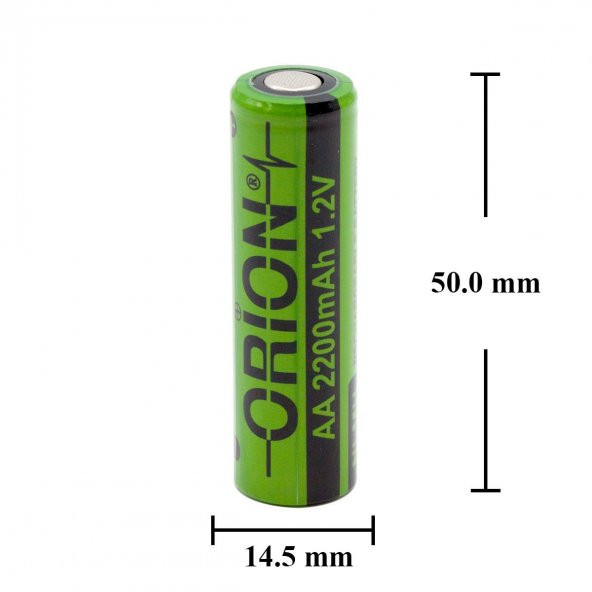 Orion 1.2V Ni-Mh AA 2200mAh Şarj Edilebilir Kalem Pil - 4