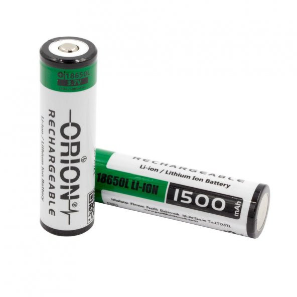 Orion 18650L 3.7V 1500mAh Başlı Li-ion Şarj Edilebilir Pil - 3