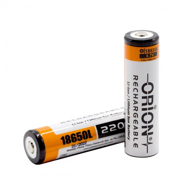 Orion 18650L 3.7V 2200Mah Şarj Edilebilir Li-İon Pil - Başlı - 3