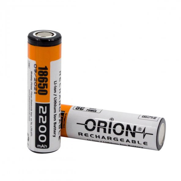 Orion 18650 3.7V 2200Mah Şarj Edilebilir Li-İon Pil - 2