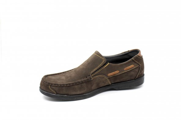 Zerhan 224 Erkek Kahve Nubuk Deri Büyük Ayak (45-46) Ayakkabı - 3