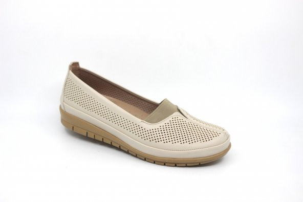 Zerhan 305 Kadın Bej Günlük Comfort Ayakkabı - Resim 2