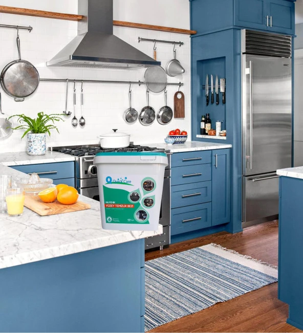 QUICKCARE Dezenfektanlı Yüzey Temizlik Havlusu 400 Yaprak, Kova Mendil Aloe Vera Kokulu - 3